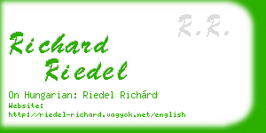 richard riedel business card