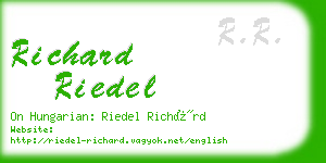 richard riedel business card